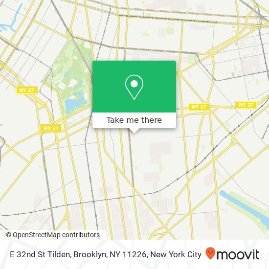 Mapa de E 32nd St Tilden, Brooklyn, NY 11226