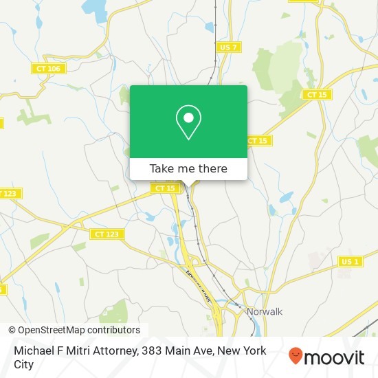 Mapa de Michael F Mitri Attorney, 383 Main Ave