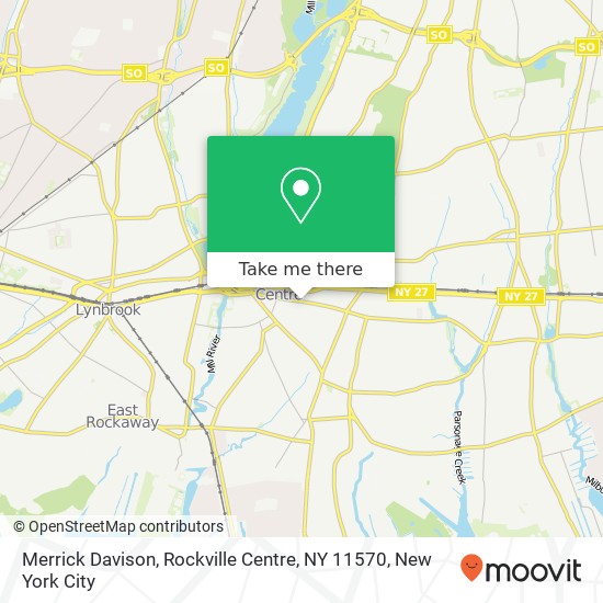 Mapa de Merrick Davison, Rockville Centre, NY 11570