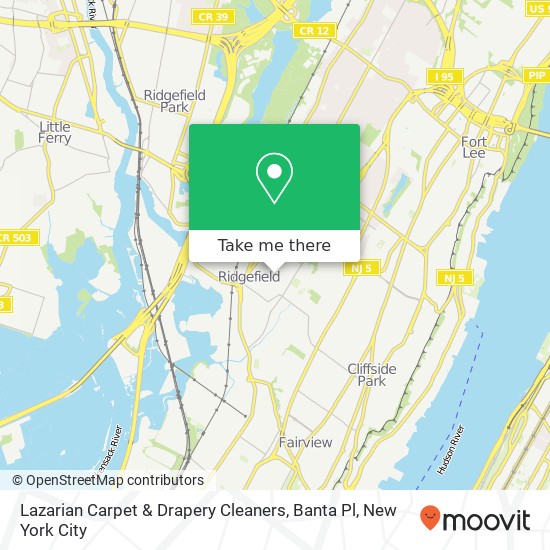Mapa de Lazarian Carpet & Drapery Cleaners, Banta Pl