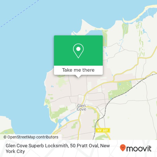 Glen Cove Superb Locksmith, 50 Pratt Oval map