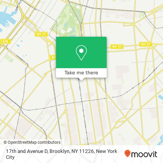 Mapa de 17th and Avenue D, Brooklyn, NY 11226