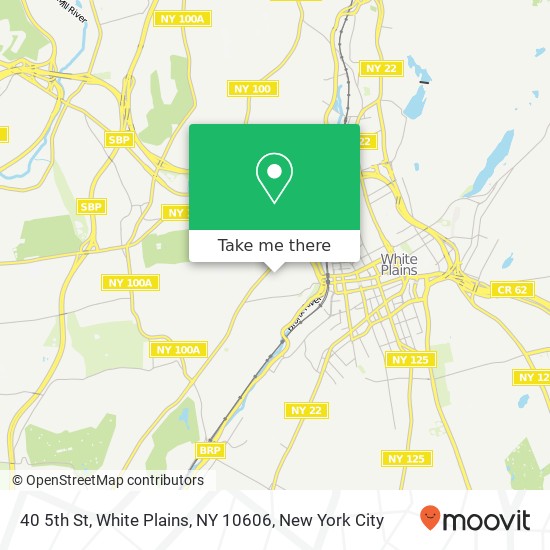 Mapa de 40 5th St, White Plains, NY 10606