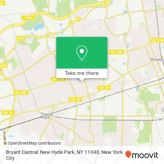 Mapa de Bryant Central, New Hyde Park, NY 11040