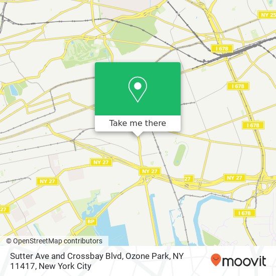 Mapa de Sutter Ave and Crossbay Blvd, Ozone Park, NY 11417