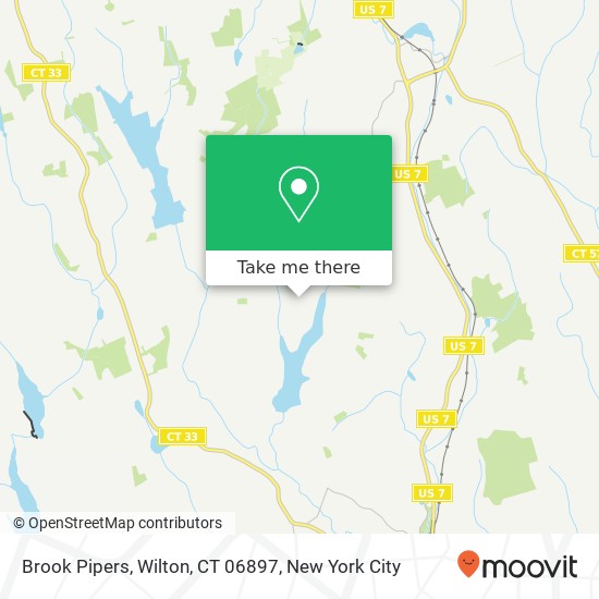 Mapa de Brook Pipers, Wilton, CT 06897