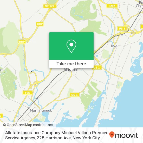 Mapa de Allstate Insurance Company Michael Villano Premier Service Agency, 225 Harrison Ave