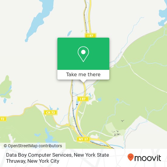 Data Boy Computer Services, New York State Thruway map