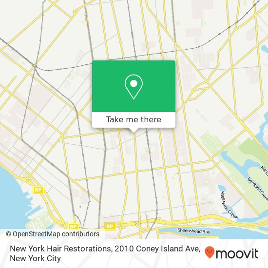 Mapa de New York Hair Restorations, 2010 Coney Island Ave