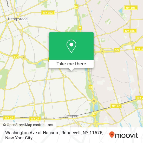 Washington Ave at Hansom, Roosevelt, NY 11575 map