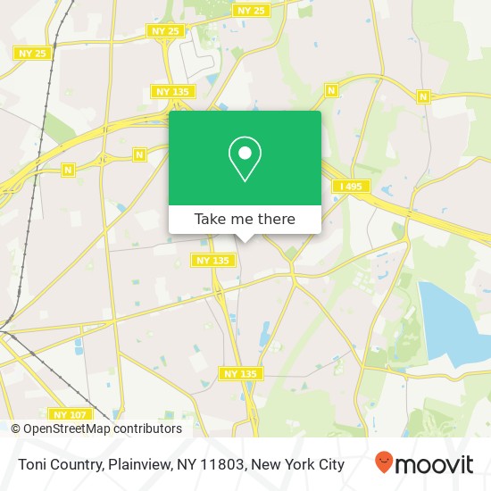 Toni Country, Plainview, NY 11803 map