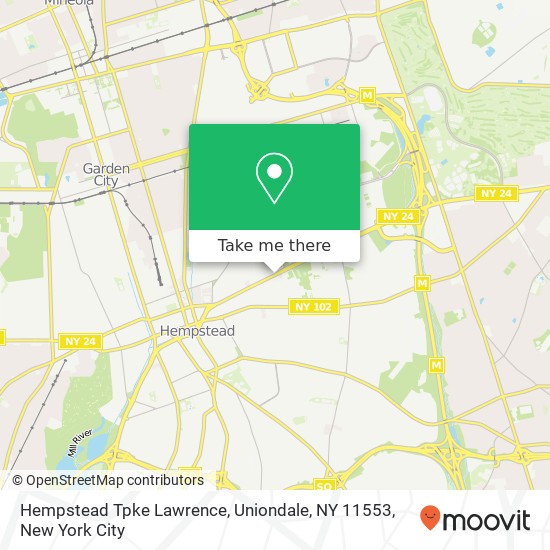 Mapa de Hempstead Tpke Lawrence, Uniondale, NY 11553