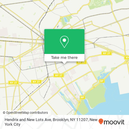 Hendrix and New Lots Ave, Brooklyn, NY 11207 map