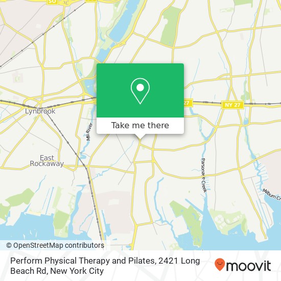 Mapa de Perform Physical Therapy and Pilates, 2421 Long Beach Rd