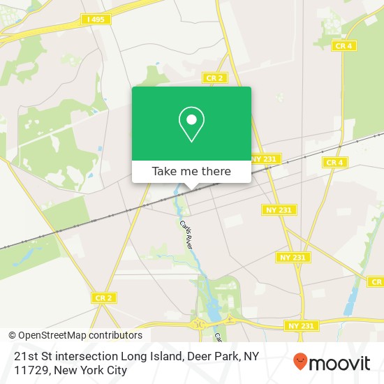 Mapa de 21st St intersection Long Island, Deer Park, NY 11729