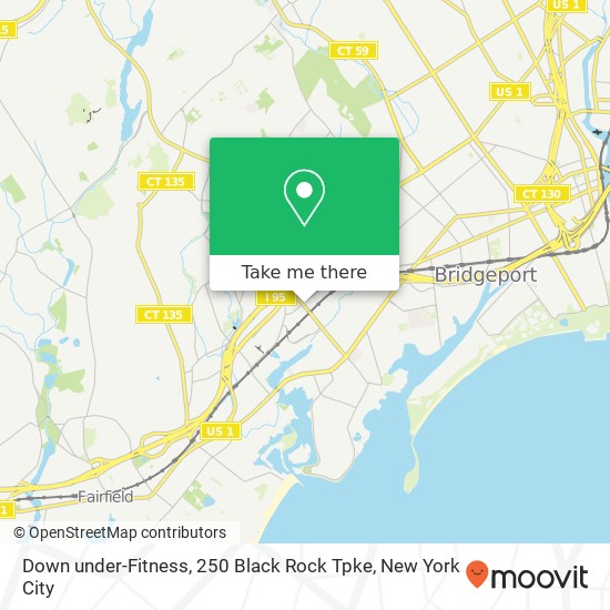 Mapa de Down under-Fitness, 250 Black Rock Tpke