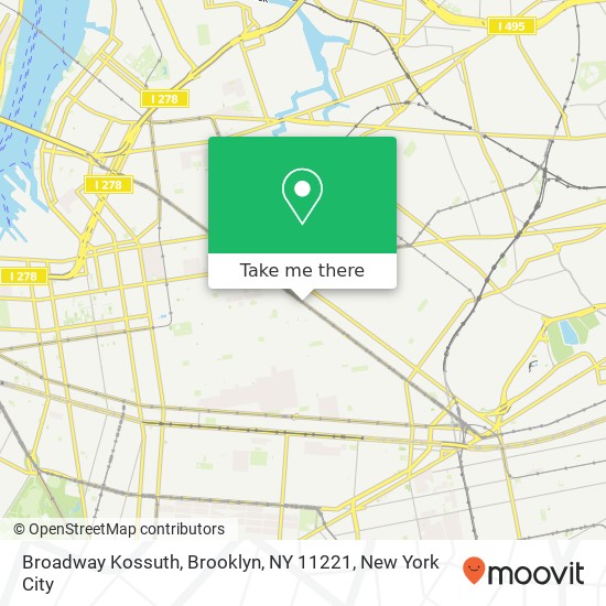 Broadway Kossuth, Brooklyn, NY 11221 map