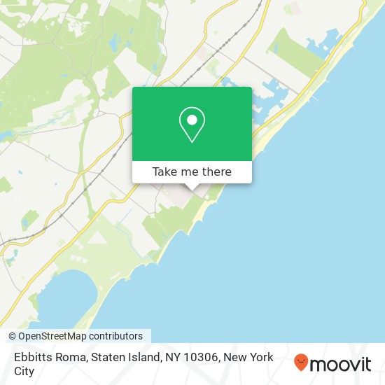 Mapa de Ebbitts Roma, Staten Island, NY 10306
