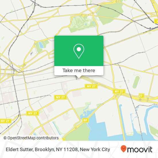 Mapa de Eldert Sutter, Brooklyn, NY 11208