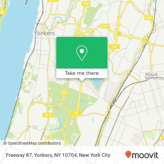 Mapa de Freeway 87, Yonkers, NY 10704