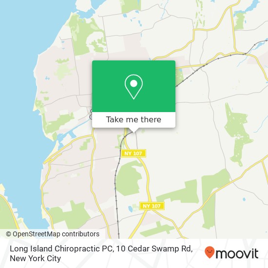 Mapa de Long Island Chiropractic PC, 10 Cedar Swamp Rd