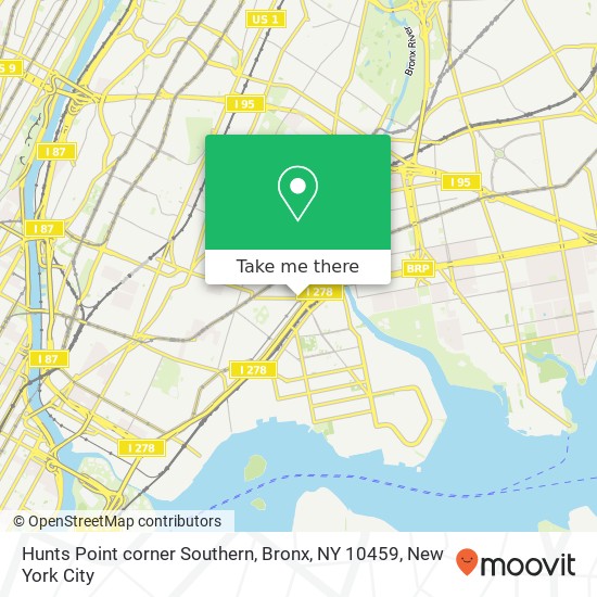Hunts Point corner Southern, Bronx, NY 10459 map