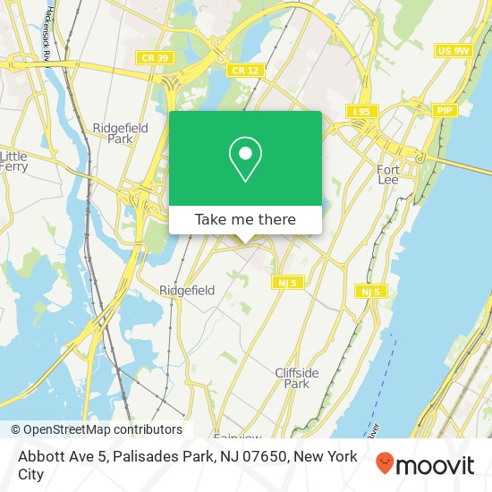 Abbott Ave 5, Palisades Park, NJ 07650 map