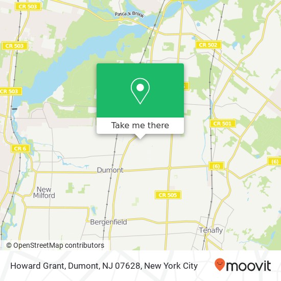 Mapa de Howard Grant, Dumont, NJ 07628