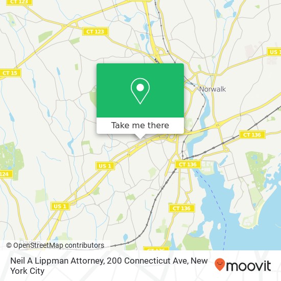 Mapa de Neil A Lippman Attorney, 200 Connecticut Ave