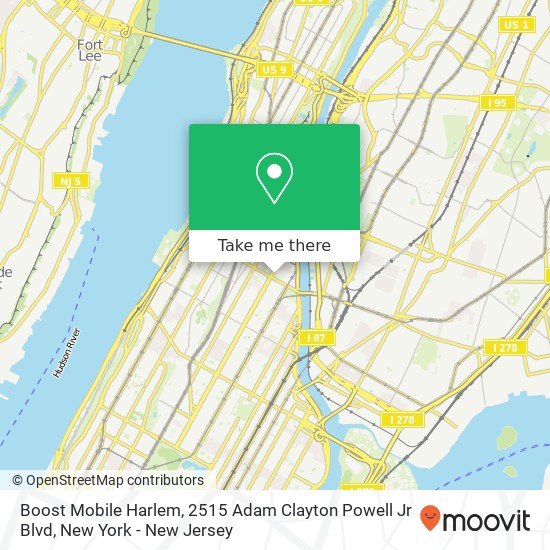 Boost Mobile Harlem, 2515 Adam Clayton Powell Jr Blvd map