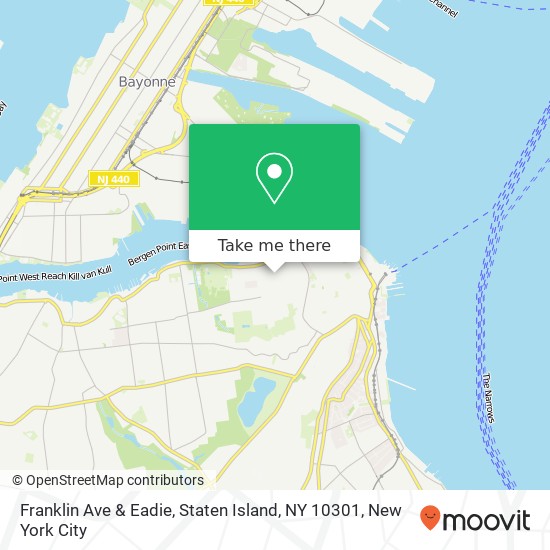 Mapa de Franklin Ave & Eadie, Staten Island, NY 10301