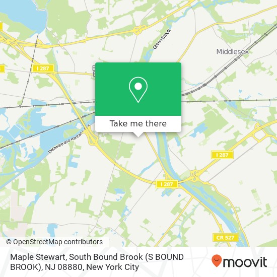 Mapa de Maple Stewart, South Bound Brook (S BOUND BROOK), NJ 08880