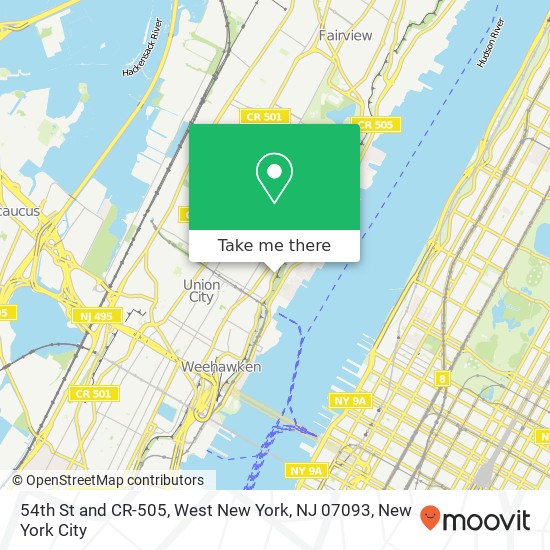 54th St and CR-505, West New York, NJ 07093 map