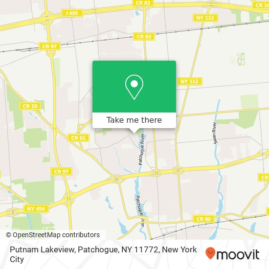 Mapa de Putnam Lakeview, Patchogue, NY 11772