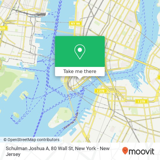 Mapa de Schulman Joshua A, 80 Wall St