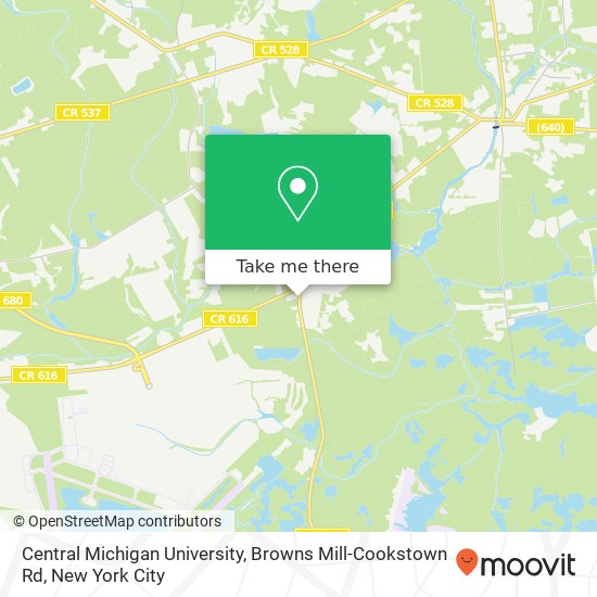 Central Michigan University, Browns Mill-Cookstown Rd map