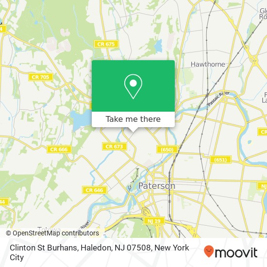 Mapa de Clinton St Burhans, Haledon, NJ 07508