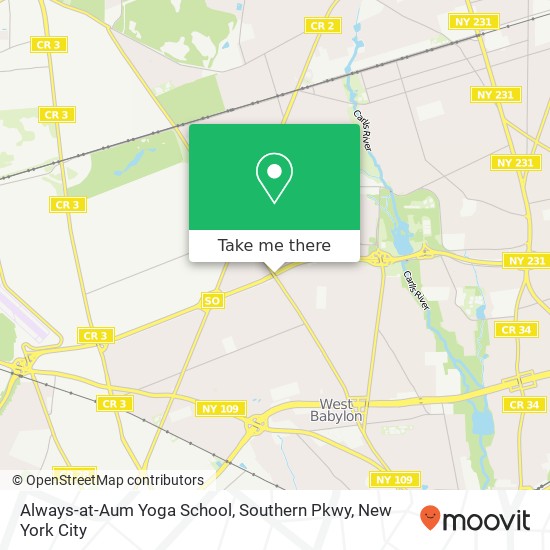 Mapa de Always-at-Aum Yoga School, Southern Pkwy