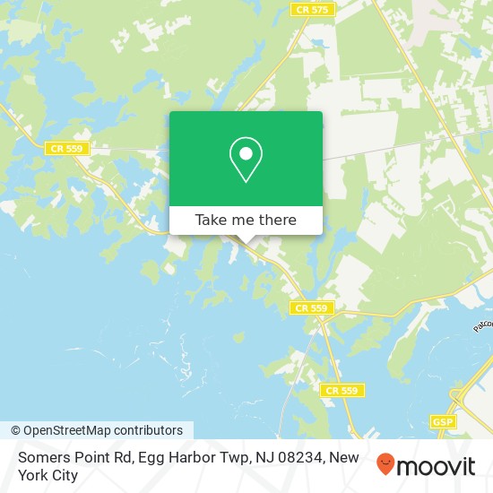 Mapa de Somers Point Rd, Egg Harbor Twp, NJ 08234