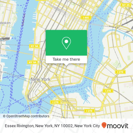 Mapa de Essex Rivington, New York, NY 10002