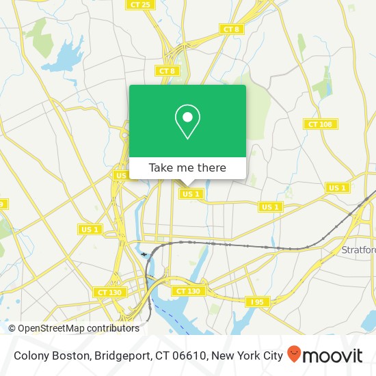 Colony Boston, Bridgeport, CT 06610 map