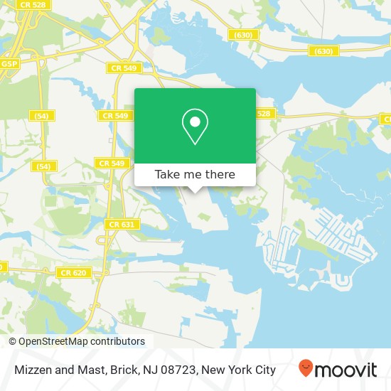 Mapa de Mizzen and Mast, Brick, NJ 08723