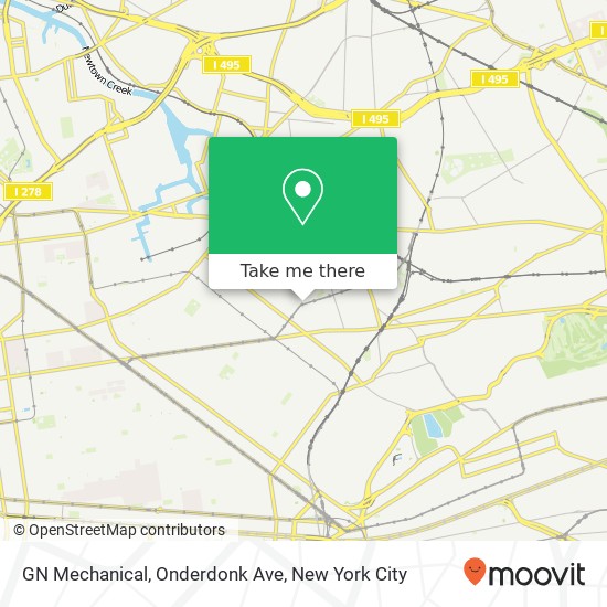 Mapa de GN Mechanical, Onderdonk Ave