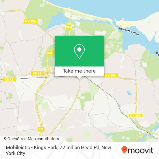 Mapa de Mobileistic - Kings Park, 72 Indian Head Rd