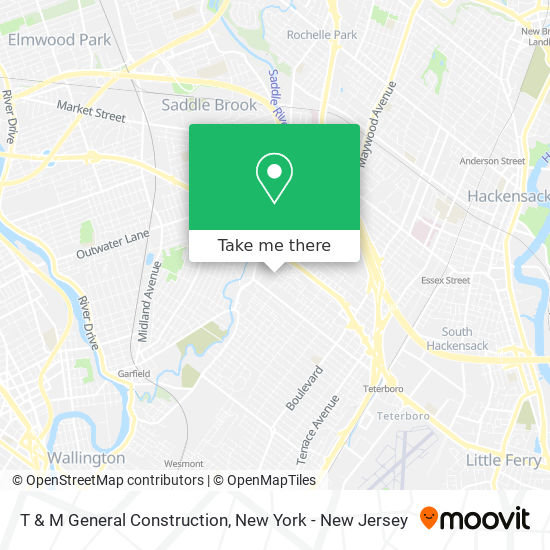 T & M General Construction map