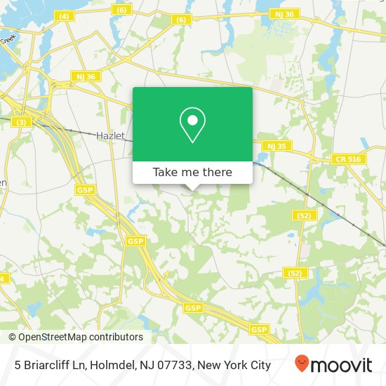 5 Briarcliff Ln, Holmdel, NJ 07733 map