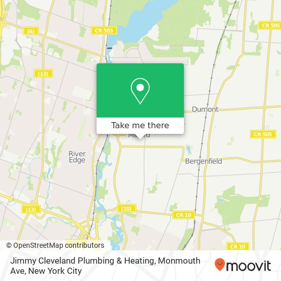 Mapa de Jimmy Cleveland Plumbing & Heating, Monmouth Ave