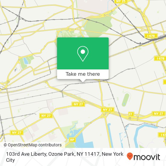 Mapa de 103rd Ave Liberty, Ozone Park, NY 11417