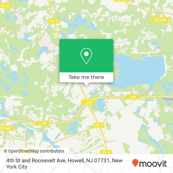 4th St and Roosevelt Ave, Howell, NJ 07731 map