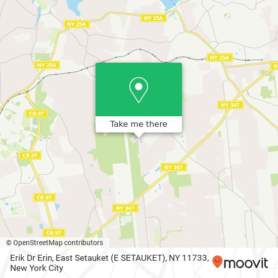 Mapa de Erik Dr Erin, East Setauket (E SETAUKET), NY 11733
